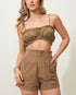 Shorts com Pregas Milena Verde OLIVA