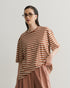 CAMISETA OVERSIZED LISTRADA DOURADO