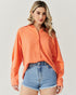 Shorts Cintura Alta com Puidos Jeans JEANS