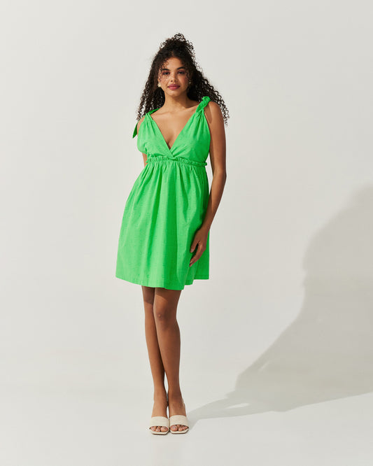 Vestido Curto Texturizado Verde VERMELHO