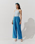 Calça Pantalona Cós Franzido AZUL
