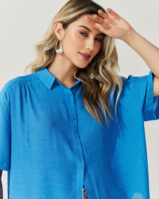Camisa manga Curta AZUL