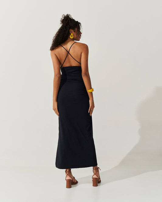 Vestido Longo Degagê PRETO