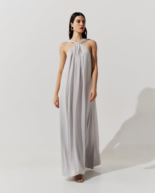 Vestido Longo Nó CINZA