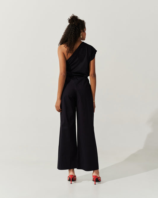 Calça Pantalona com Bolsos PRETO