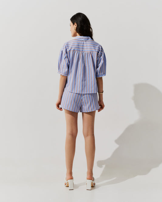 Shorts Elástico Cintura AZUL