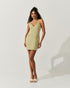 Vestido Recortes Costas VERDE