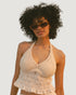 Cropped Frente Única Off BEGE