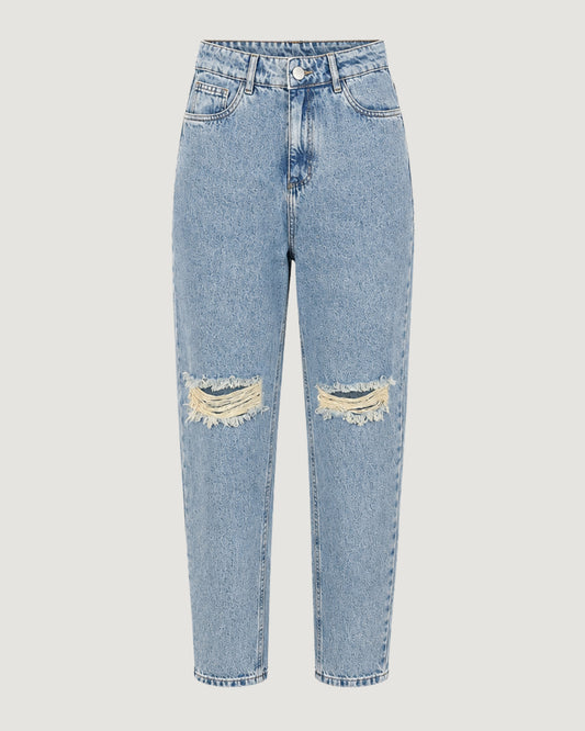 CALCA MOM JEANS DESTROYED LAVAGEM