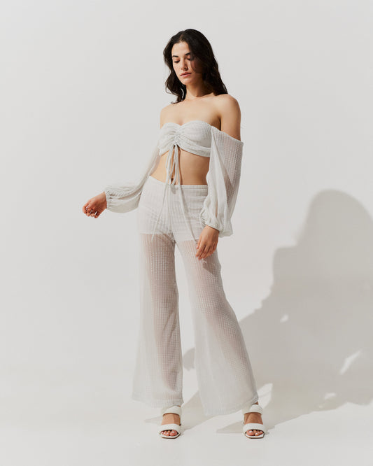Conjunto Tule Bolinhas de Veludo PRATA