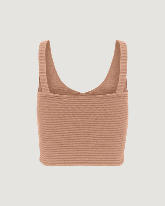 Top Tricot Vermelho BEGE