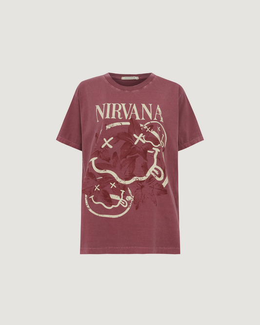Blusa Camiseta Nirvana BORDO